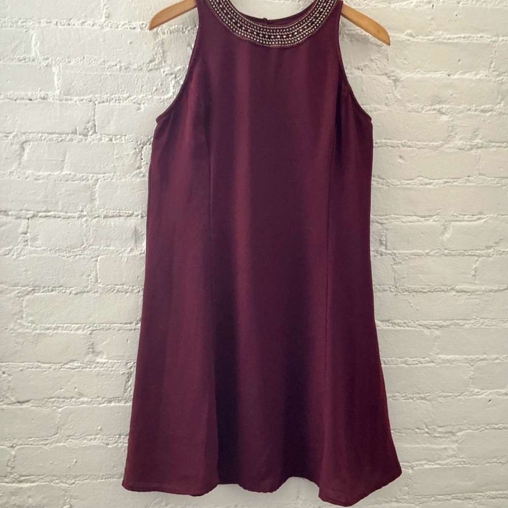 Old Navy Womens Flowy Dress  Embroidered Neckline Fairy Whimsigoth Grunge Skater